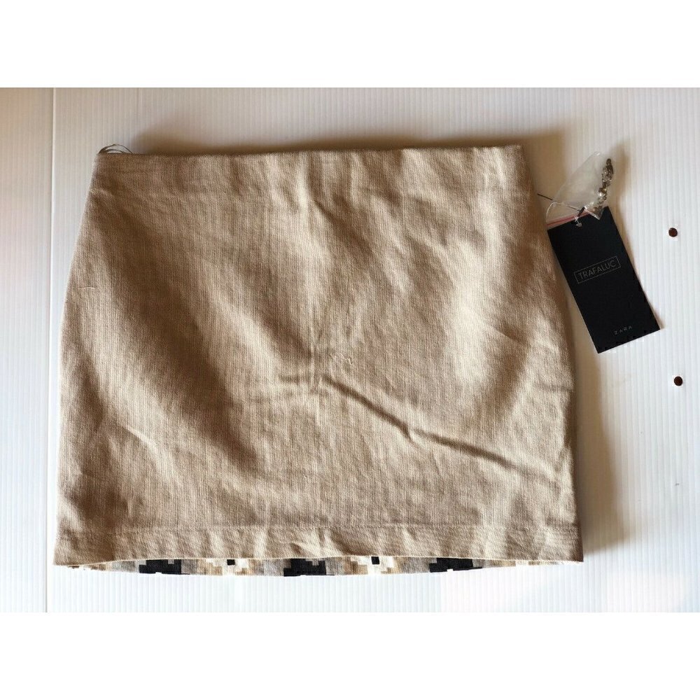 Zara Womens Beige Sequin Beaded Mini Skirt Size XS - Picture 6 of 11